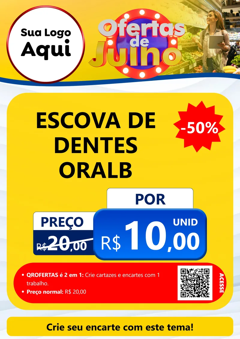 Modelo de Cartaz para Cartaz A4 Vertical com o tema Ofertas de Julho para Higiene Pessoal