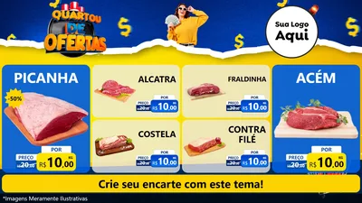 Modelo de TV para TV Horizontal com o tema Quartou de Ofertas para Açougue