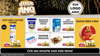 Modelo de TV para TV Horizontal com o tema Ofertas de Fim de Ano para Frios e Laticínios