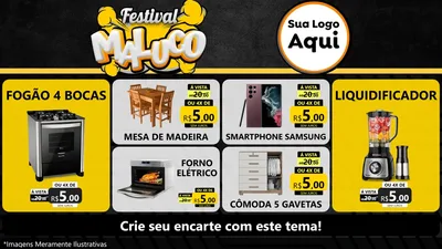 Modelo de TV para TV Horizontal com o tema Festival Maluco para Móveis e Eletro