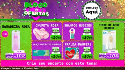 Modelo de TV para TV Horizontal com o tema Bloco de Ofertas para Bebês