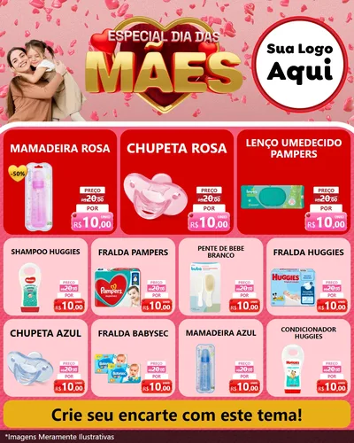 Modelo de Rede Social para Feed Instagram com o tema Especial Dia Das Mães para Bebês