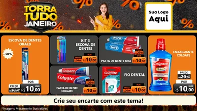 Modelo de TV para TV Horizontal com o tema Torra Tudo Janeiro para Higiene Pessoal
