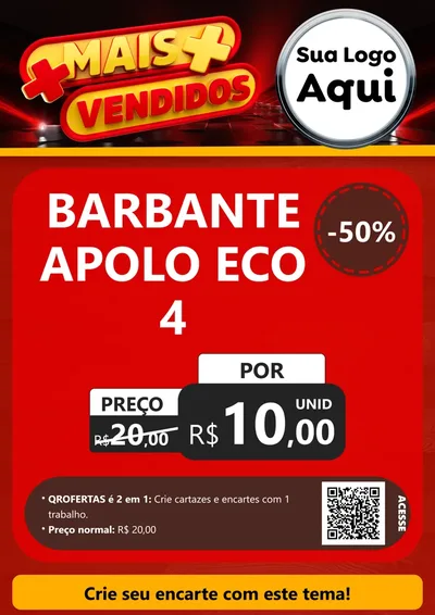 Modelo de Cartaz para Cartaz A4 Vertical com o tema Mais Vendidos para Armarinho e Aviamentos