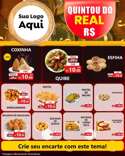 Modelo de Rede Social para Feed Instagram com o tema Quintou do Real para Salgadaria