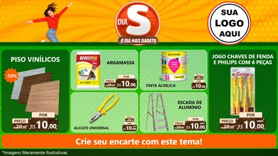 Modelo de TV para TV Horizontal com o tema Dia S - O Dia Mais Barato para Material para Construção