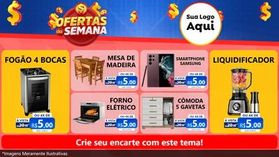 Modelo de TV para TV Horizontal com o tema Ofertas Da Semana para Móveis e Eletro