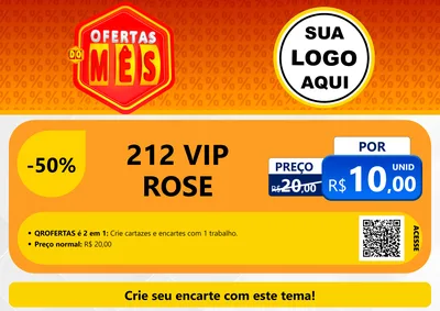 Modelo de Cartaz para Cartaz A4 Horizontal com o tema Ofertas do Mês para Perfumes