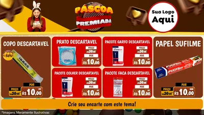 Modelo de TV para TV Horizontal com o tema Páscoa Premiada para Embalagens