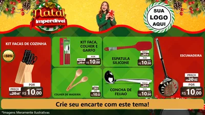 Modelo de TV para TV Horizontal com o tema Natal Imperdível para Utilidades Domésticas