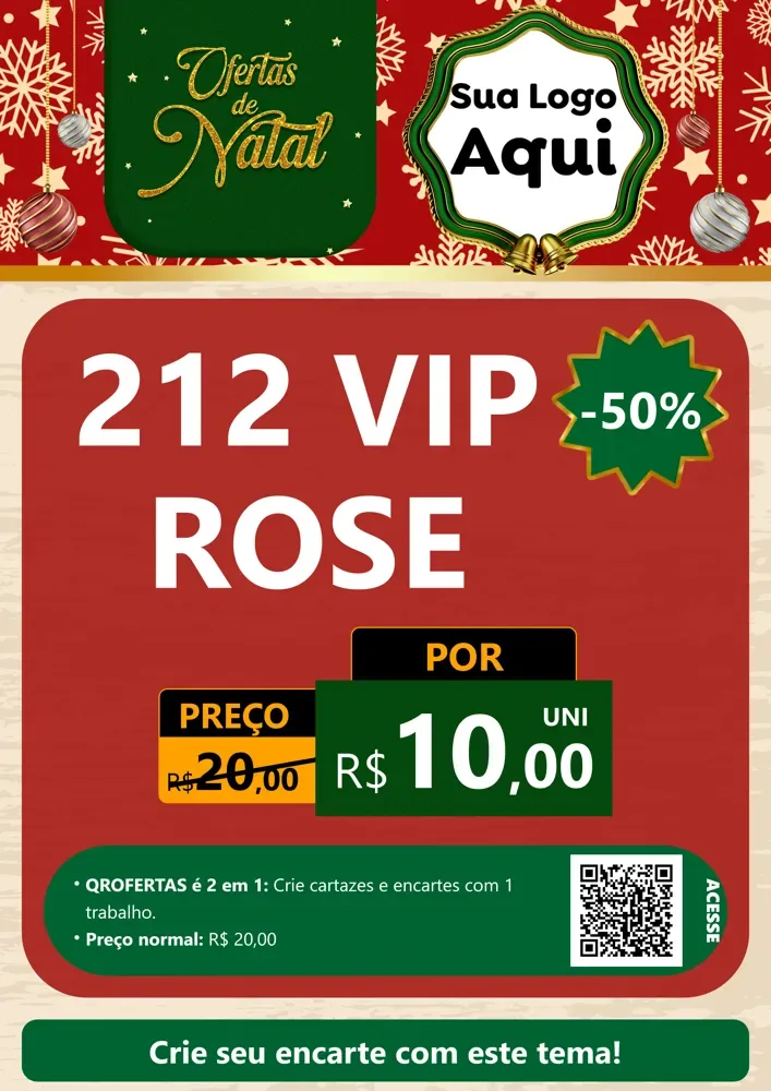 Modelo de Cartaz para Cartaz A4 Vertical com o tema Natal de Ofertas para Perfumes