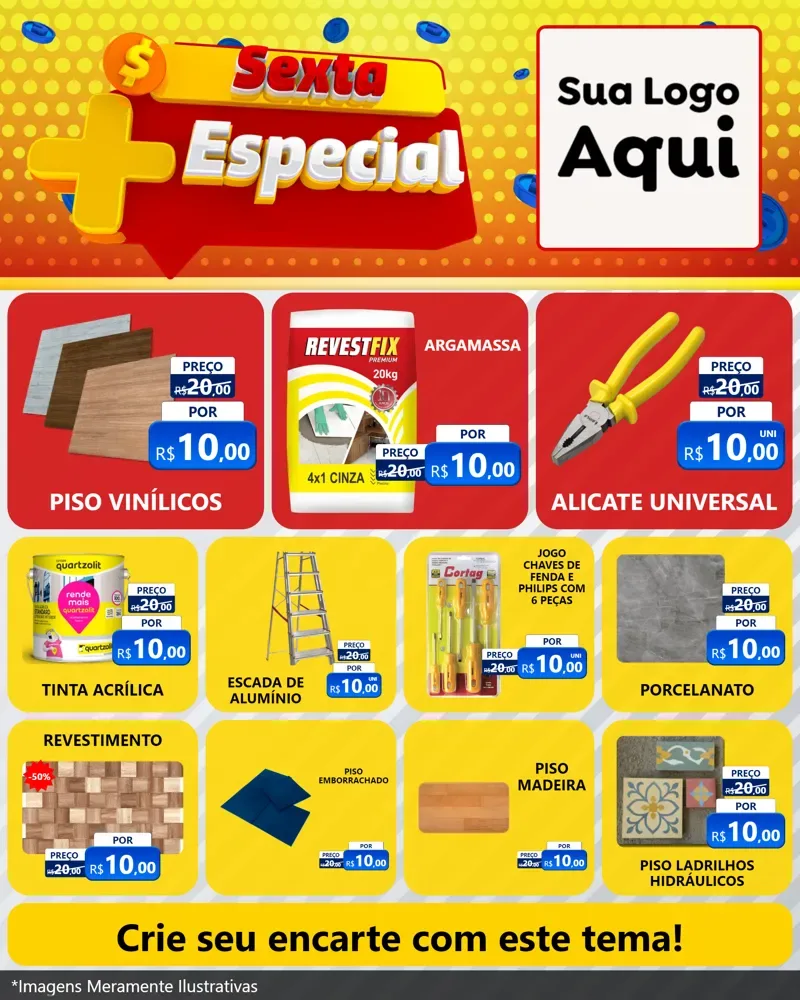 Modelo de Rede Social para Feed Instagram com o tema Sexta Mais Especial para Material para Construção