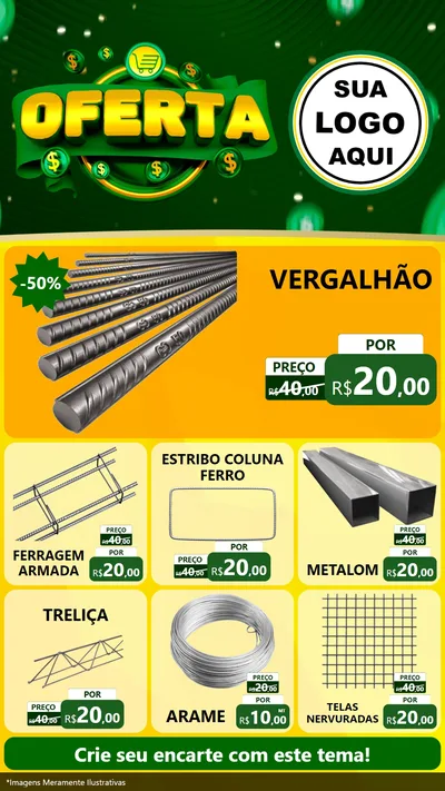 Modelo de Rede Social para Stories com o tema Oferta para Ferragens