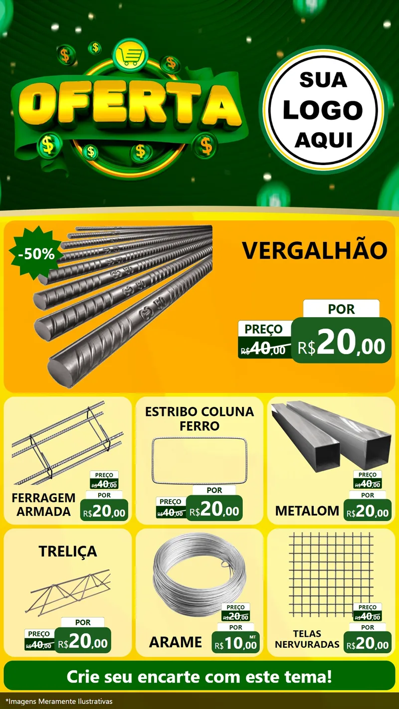 Modelo de Rede Social para Stories com o tema Oferta para Ferragens