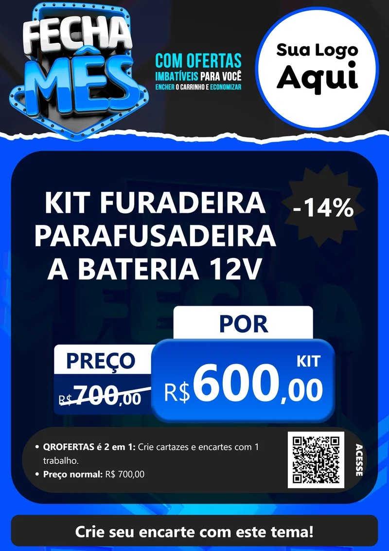 Modelo de Cartaz para Cartaz A4 Vertical com o tema Fecha Mês para Maquinas e Ferramentas