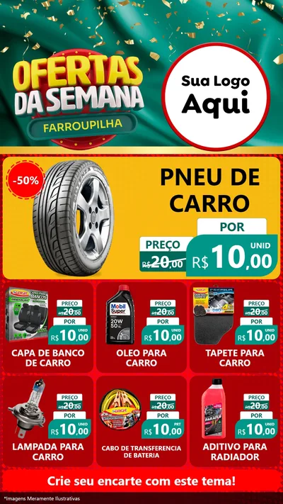 Modelo de Rede Social para Stories com o tema Ofertas da Semana Farroupilha para Auto peças