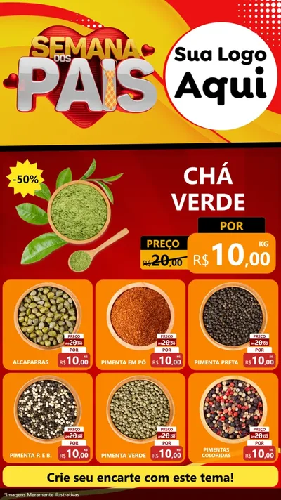 Modelo de Rede Social para Stories com o tema Semana Dos Pais para Produtos Naturais