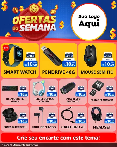 Modelo de Rede Social para Feed Instagram com o tema Ofertas Da Semana para Informática
