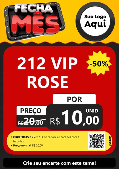 Modelo de Cartaz para Cartaz A4 Vertical com o tema Fecha Mês para Perfumes