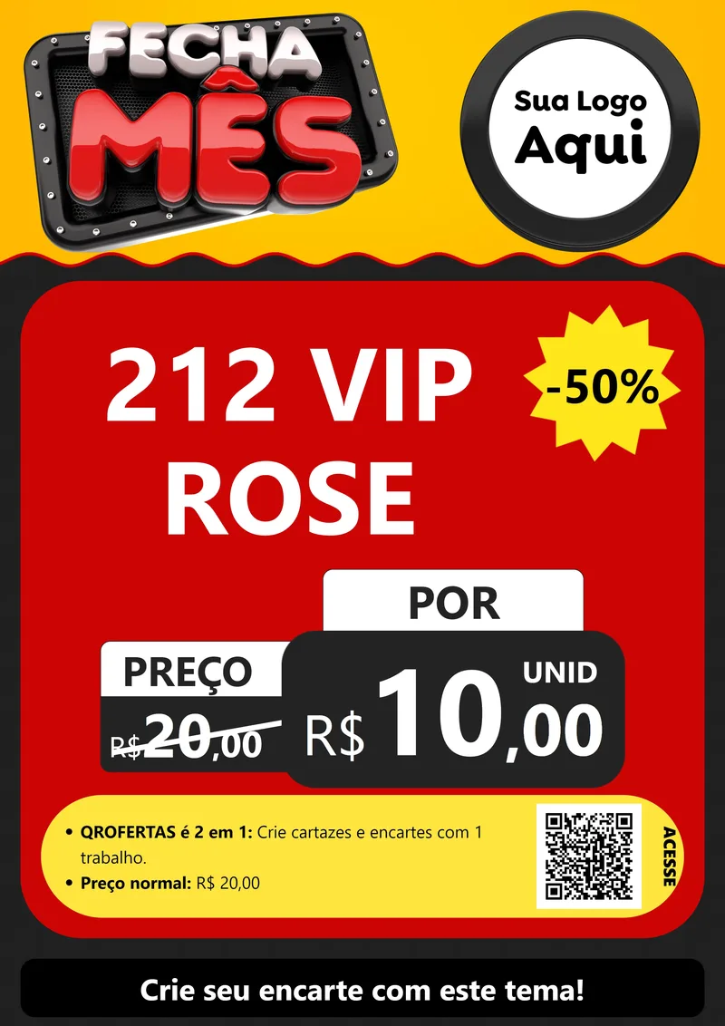 Modelo de Cartaz para Cartaz A4 Vertical com o tema Fecha Mês para Perfumes