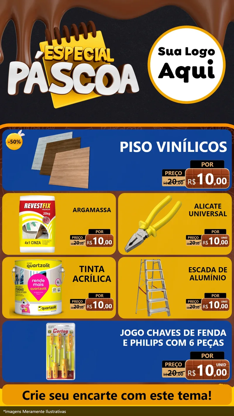 Modelo de TV para TV Vertical com o tema Especial Páscoa para Material para Construção
