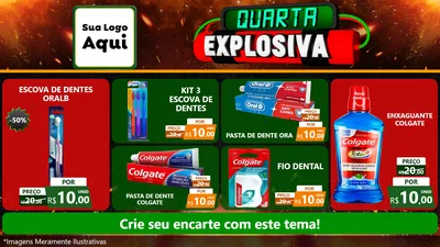 Modelo de TV para TV Horizontal com o tema Quarta Explosiva para Higiene Pessoal