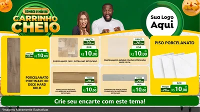 Modelo de TV para TV Horizontal com o tema Carrinho Cheio para Pisos e revestimentos