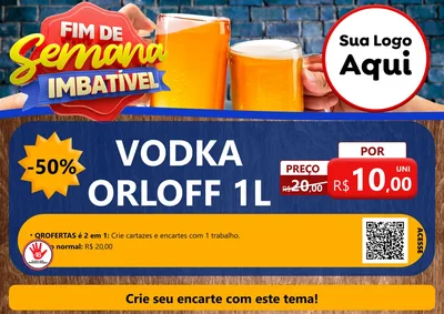Modelo de Cartaz para Cartaz A4 Horizontal com o tema Natal de Ofertas para Distribuidora de bebidas