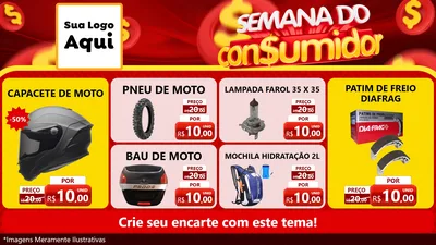 Modelo de TV para TV Horizontal com o tema Semana do Consumidor para Moto peças