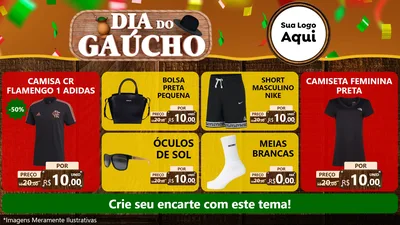 Modelo de TV para TV Horizontal com o tema Dia do Gaúcho para Roupas e acessórios