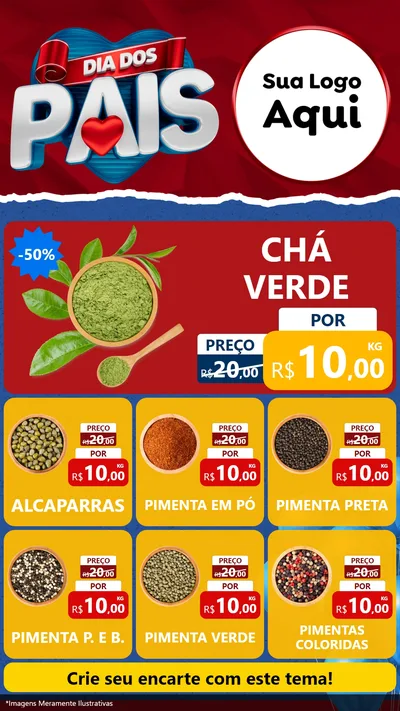 Modelo de Rede Social para Stories com o tema Dia dos Pais para Produtos Naturais