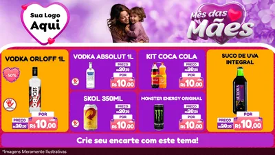 Modelo de TV para TV Horizontal com o tema Mês das Mães para Distribuidora de bebidas