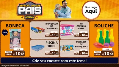 Modelo de TV para TV Horizontal com o tema Especial Dia dos Pais para Brinquedos