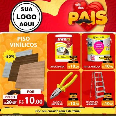 Modelo de Rede Social para Feed Facebook com o tema Mês Dos Pais para Material para Construção