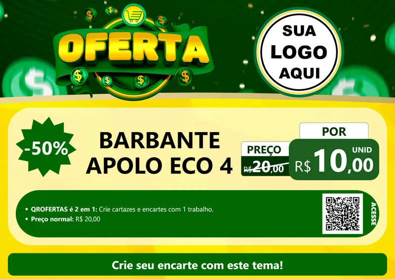 Modelo de Cartaz para Cartaz A4 Horizontal com o tema Oferta para Armarinho e Aviamentos
