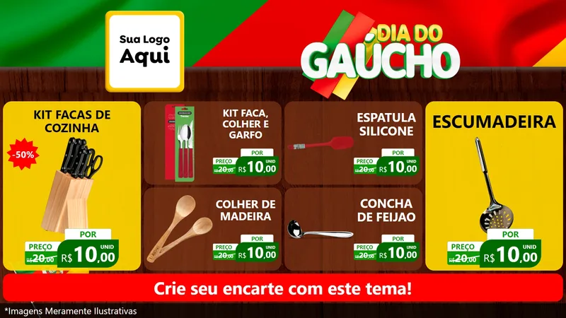 Modelo de TV para TV Horizontal com o tema Dia do Gaúcho para Utilidades Domésticas