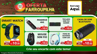 Modelo de TV para TV Horizontal com o tema Oferta Farroupilha para Informática