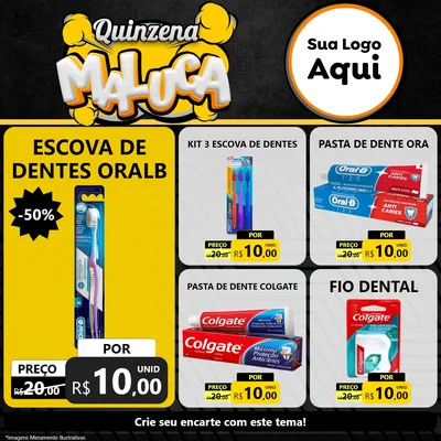 Modelo de Rede Social para Feed Facebook com o tema Quinzena Maluca para Higiene Pessoal