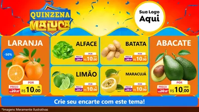 Modelo de TV para TV Horizontal com o tema Quinzena Maluca para Hortifrúti