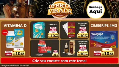 Modelo de TV para TV Horizontal com o tema Oferta da Virada para Farmácia