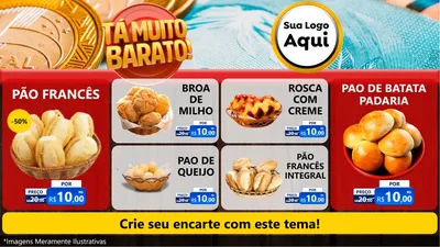 Modelo de TV para TV Horizontal com o tema Está Muito Barato para Padaria