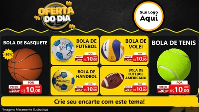 Modelo de TV para TV Horizontal com o tema Oferta Do Dia para Artigos Esportivos