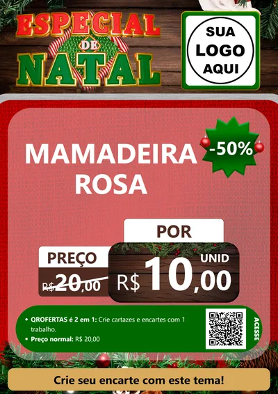 Modelo de Cartaz para Cartaz A4 Vertical com o tema Especial de Natal para Bebês