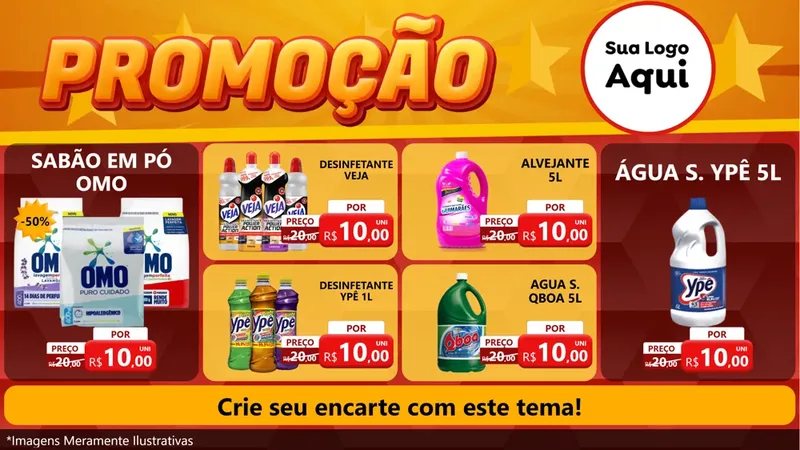 Modelo de TV para TV Horizontal com o tema Promoção para Produtos de Limpeza