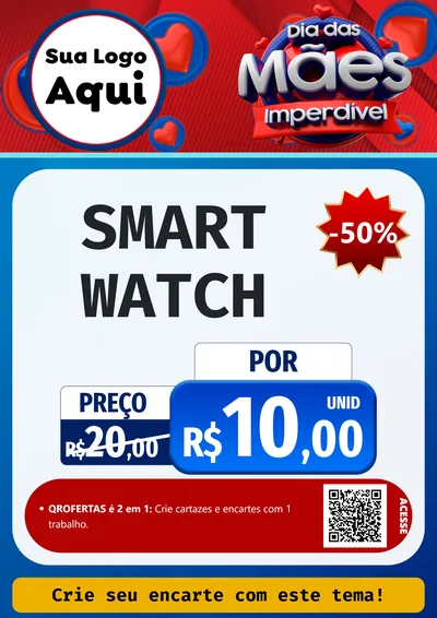 Modelo de Cartaz para Cartaz A4 Vertical com o tema Dia Das Mães Imperdível para Informática