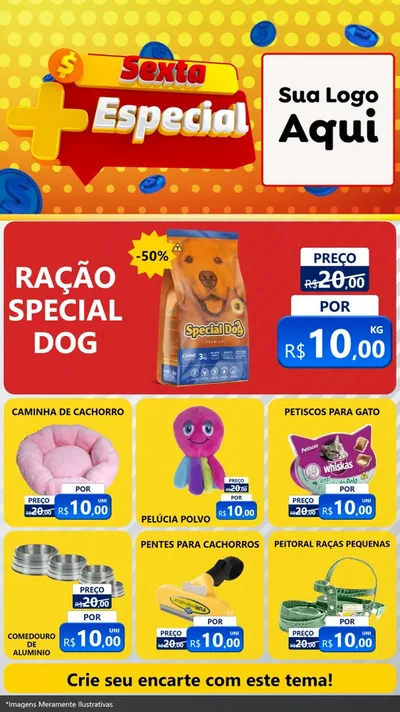 Modelo de Rede Social para Stories com o tema Sexta Mais Especial para Pet Shop