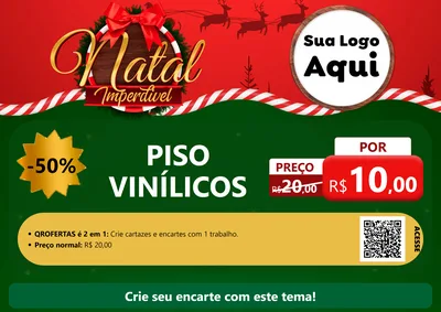 Modelo de Cartaz para Cartaz A4 Horizontal com o tema Natal Imperdível para Material para Construção