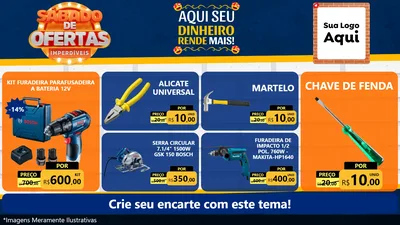 Modelo de TV para TV Horizontal com o tema Sábado de Ofertas Imperdíveis para Maquinas e Ferramentas