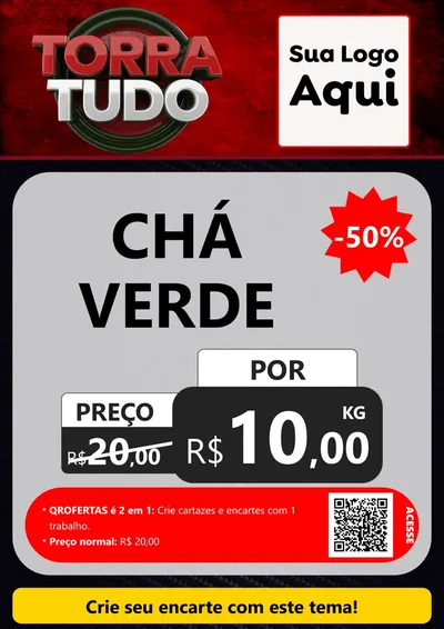 Modelo de Cartaz para Cartaz A4 Vertical com o tema Torra Tudo para Produtos Naturais
