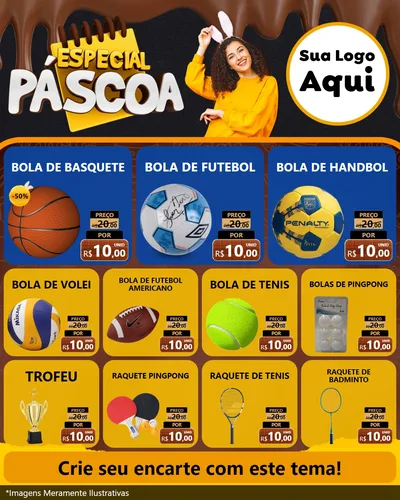 Modelo de Rede Social para Feed Instagram com o tema Especial Páscoa para Artigos Esportivos